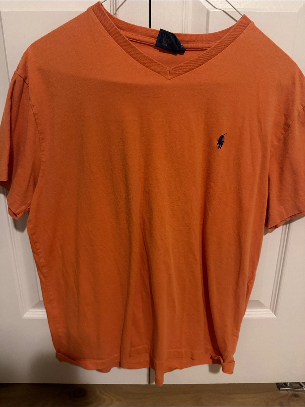 Polo by Ralph Lauren Orange V-Neck Tee with Navy Pony